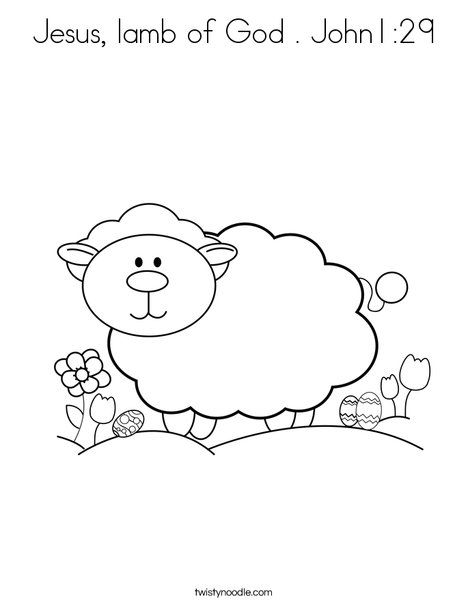 Jesus lamb of god john coloring page