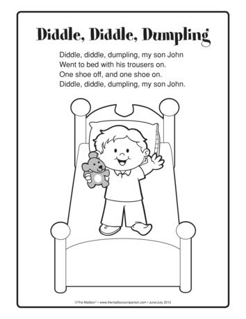 Diddle diddle dumpling lesson plans