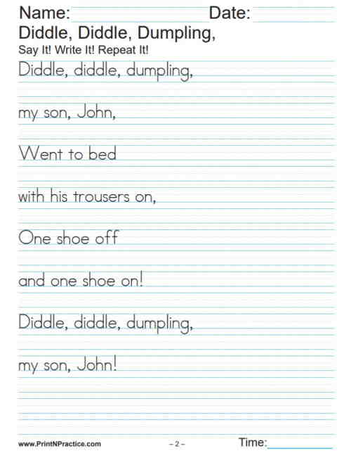 Kids nursery rhymes songs and digital worksheets