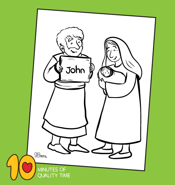 The birth of john the baptist coloring page â minutes of quality time