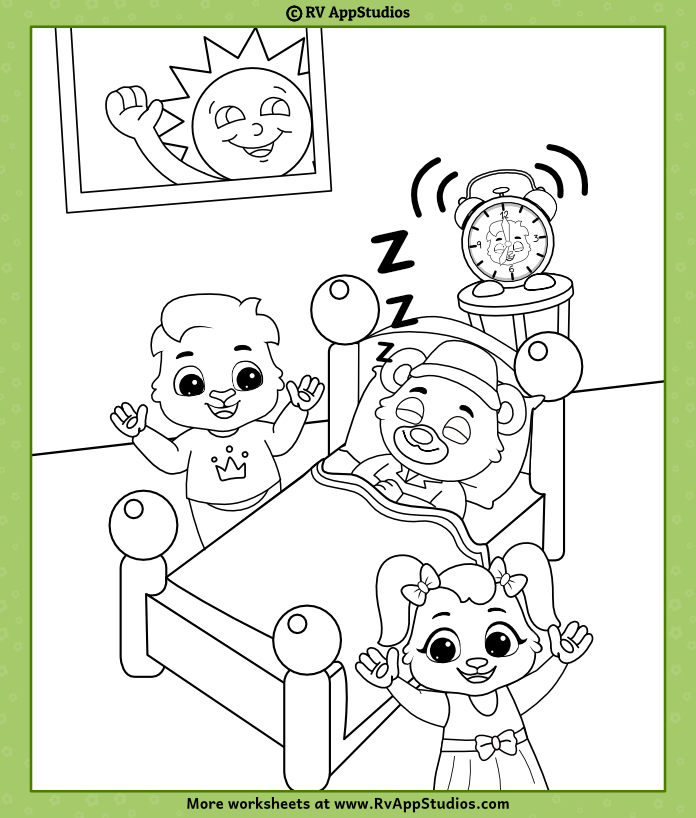 Kids song are you sleeping brother john coloring page