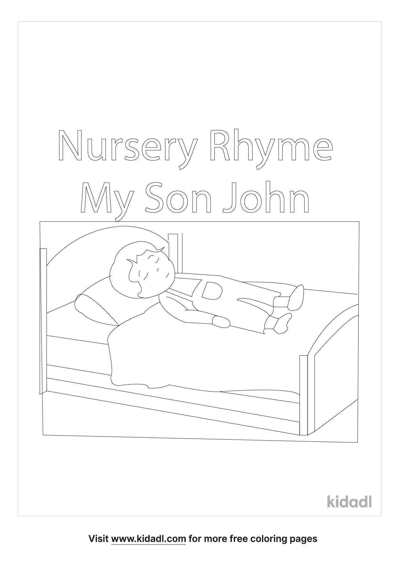 Free nursery rhyme my son john coloring page coloring page printables
