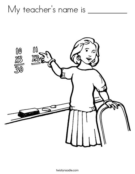 My teachers name is coloring page