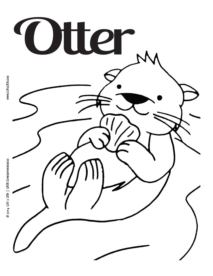 Luv lrn printable page english otter please like â shareâ ment â tag â and pin it â otters coloring pages coloring books