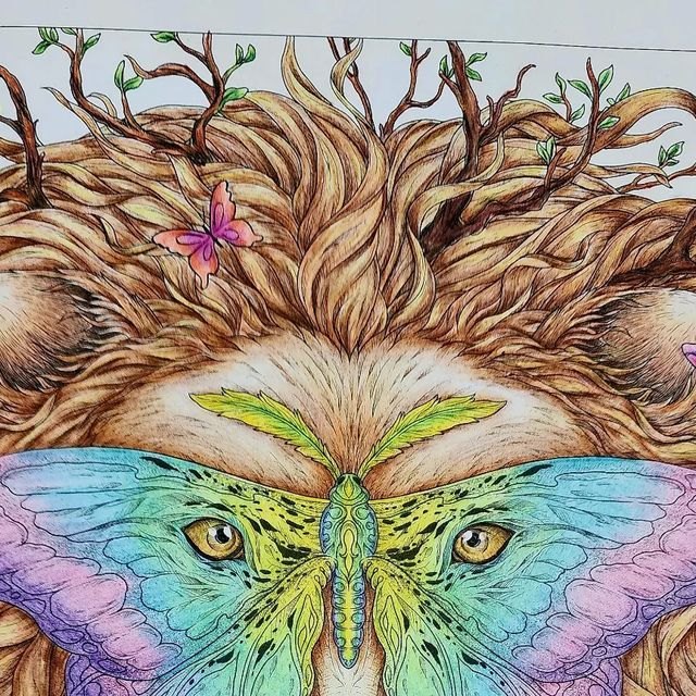 Mycoloringjourney on instagram finished my first page in a mythographic coloring book this is probably one of my favorite pictâ coloring books color aviary