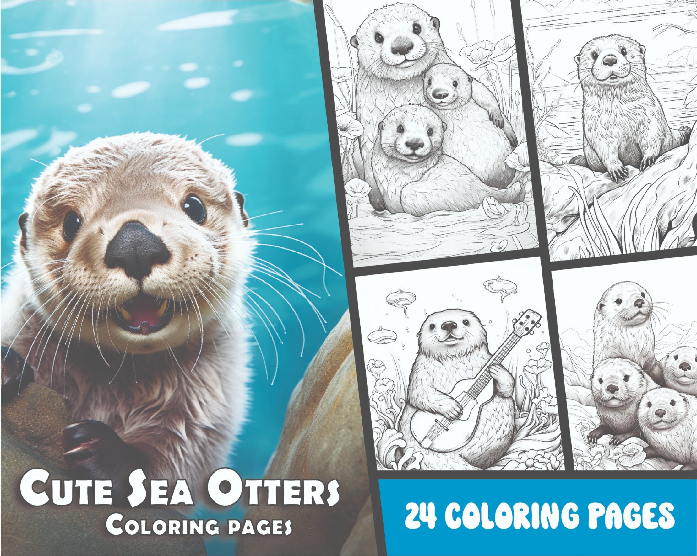 Otter coloring page