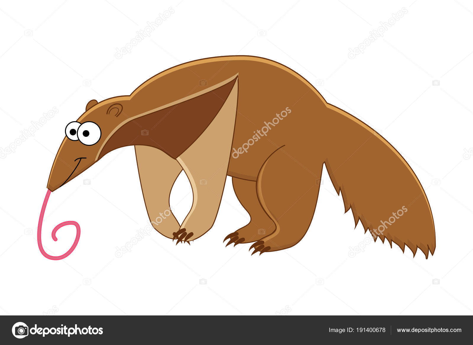Sãd tegneserie anteater stock