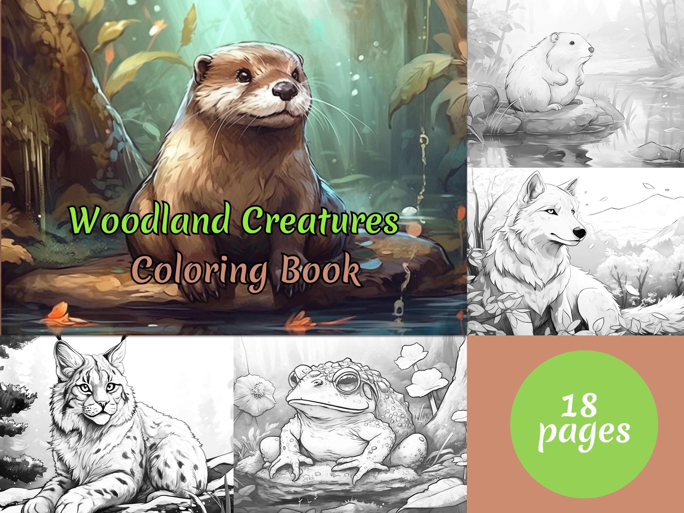 Otter coloring page