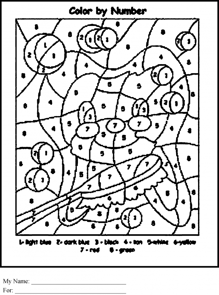 Coloring by numbers hidden numbers worksheets