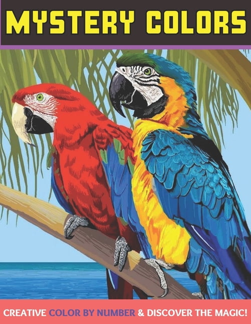 Mystery colors creative color by number discover the magic large print an adult color by numbers coloring book blooming gardens to color and display relax find your true colors