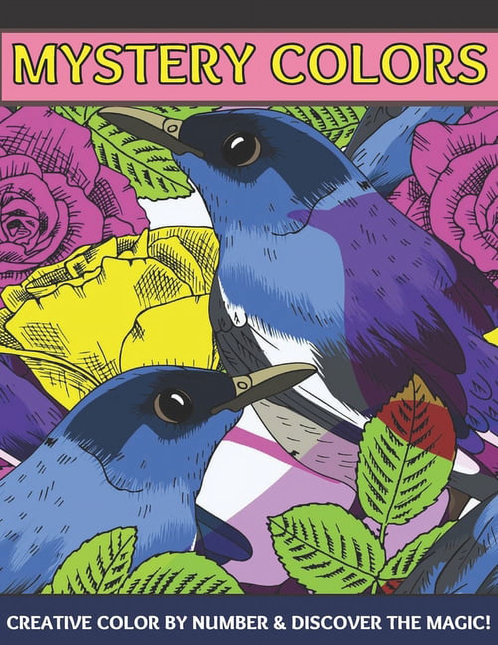 Mystery colors creative color by number discover the magic large print an adult color by numbers coloring book blooming gardens to color and display relax find your true colors