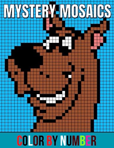Mystery mosaics color by number new easy large print mystery mosaic coloring book for adults seniors and beginners