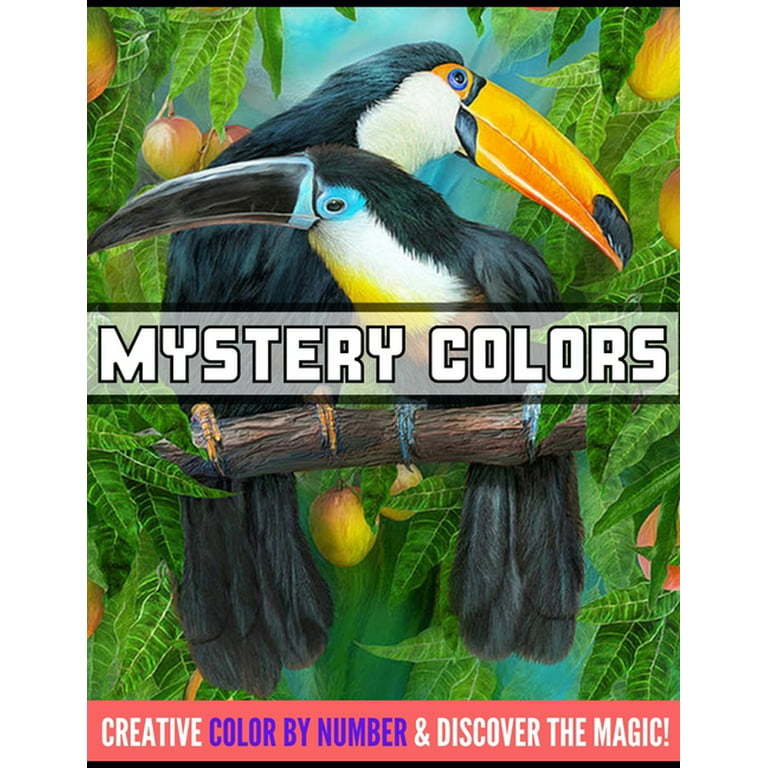 Mystery colors creative color by number discover the magic large print an adult color by numbers coloring book blooming gardens to color and display relax find your true colors