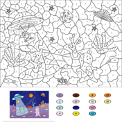 Mystery color by number coloring pages free coloring pages