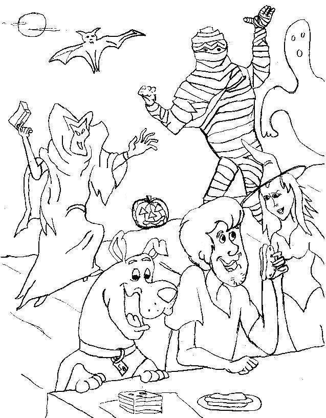Scooby doo mummy coloring pages