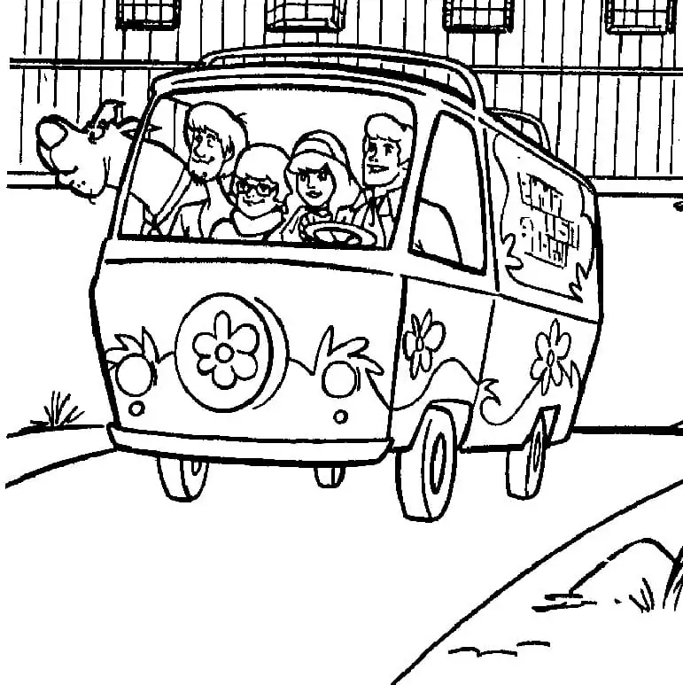 Scooby doo van fãrbung seite