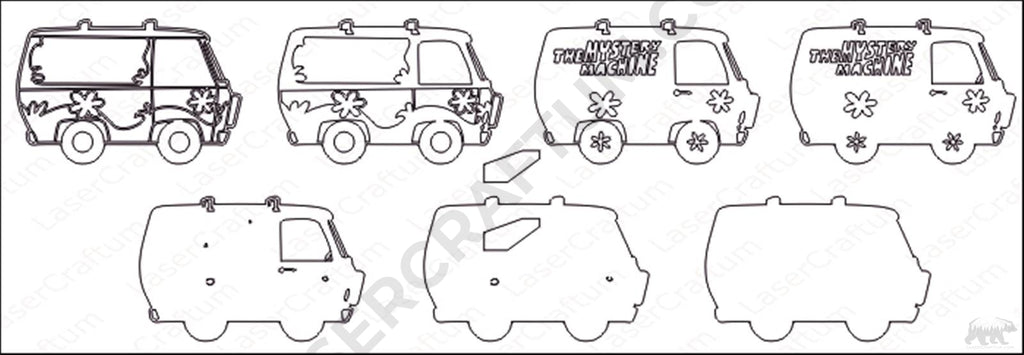 Scooby doo bus layered design for cutting