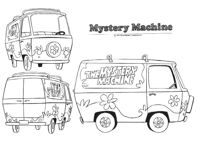 The mystery machine scooby doo coloring pages scooby doo scooby