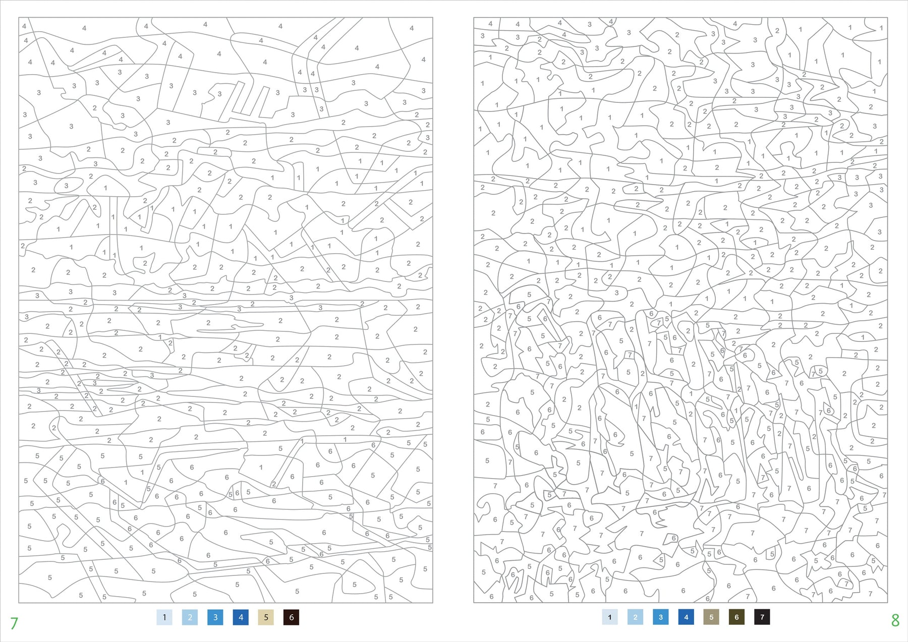 Mystery illustrations to unveil a color