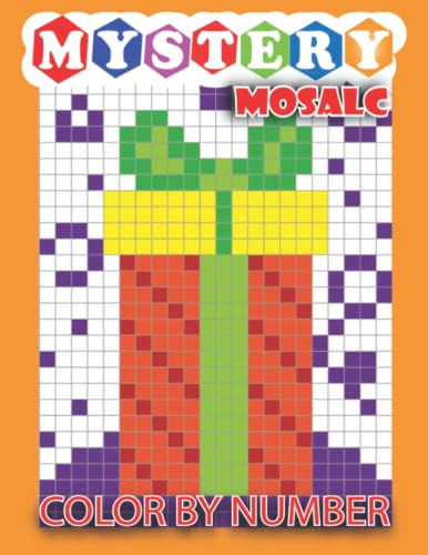 Mystery mosalc color by number stress relieving patterns color by number adult coloring book by scott flores