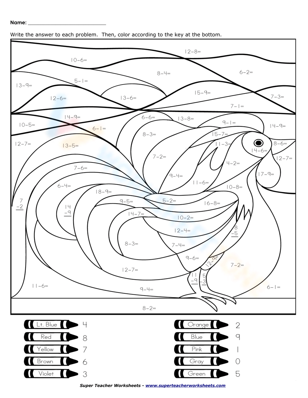 Free printable interactive mystery picture worksheets