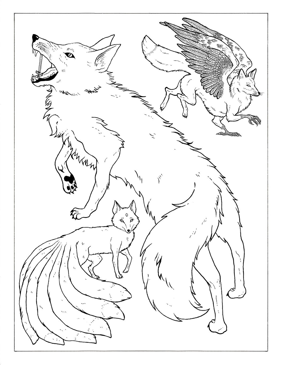 Mythological coloring book