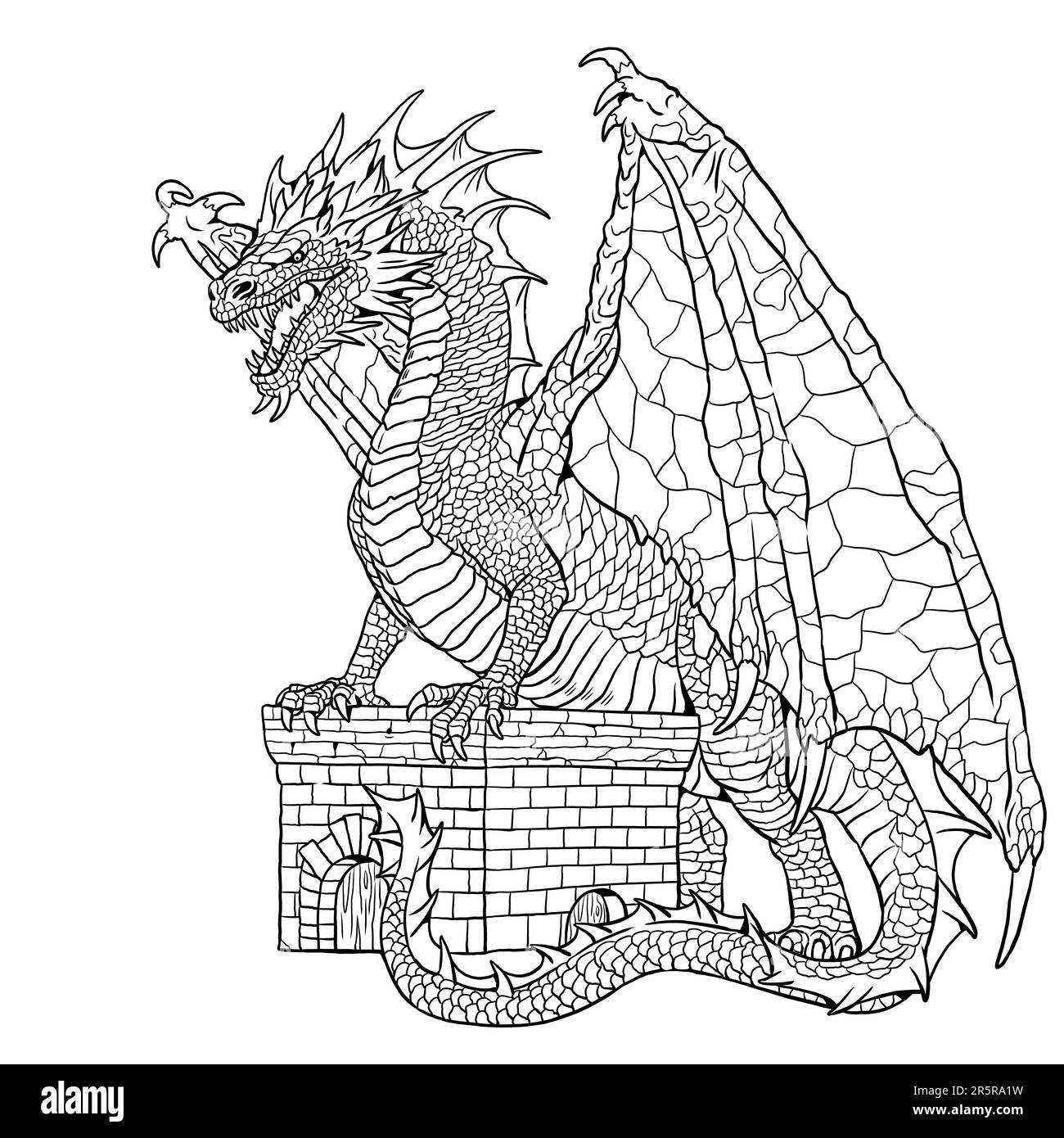 Mythological animals cut out stock images pictures