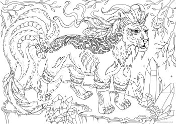 Fantasy animal â favoreads coloring club