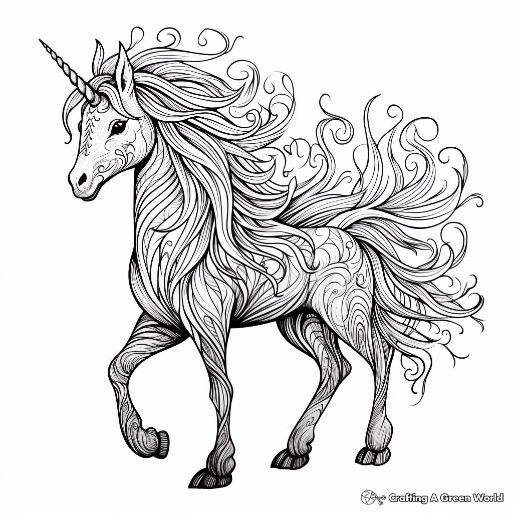 Fantasy animal coloring pages