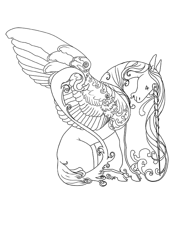 Fantasy creatures coloring pages pdf