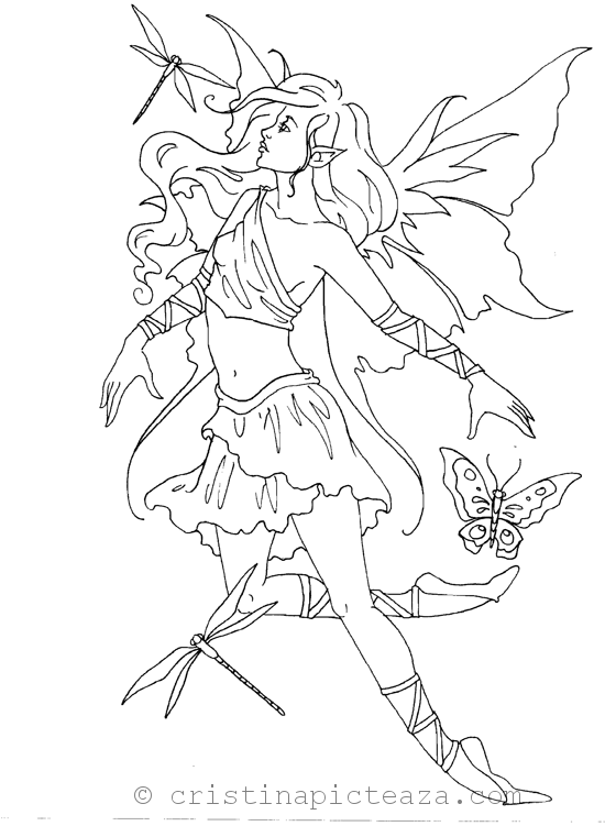Fairy coloring pages and drawings â cristina is painting