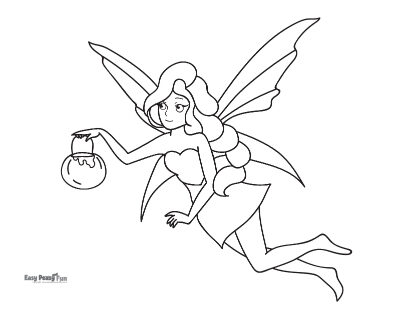 Fairy coloring pages