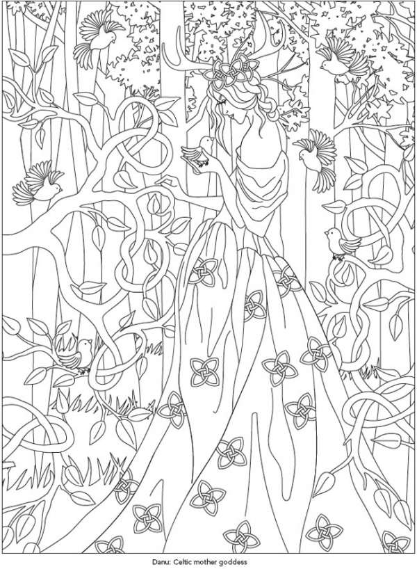 Free mythical fashion pages to color â