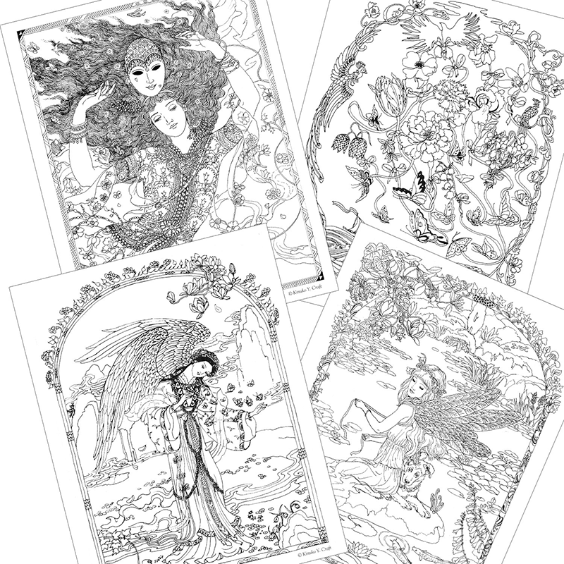 Myth magic coloring book