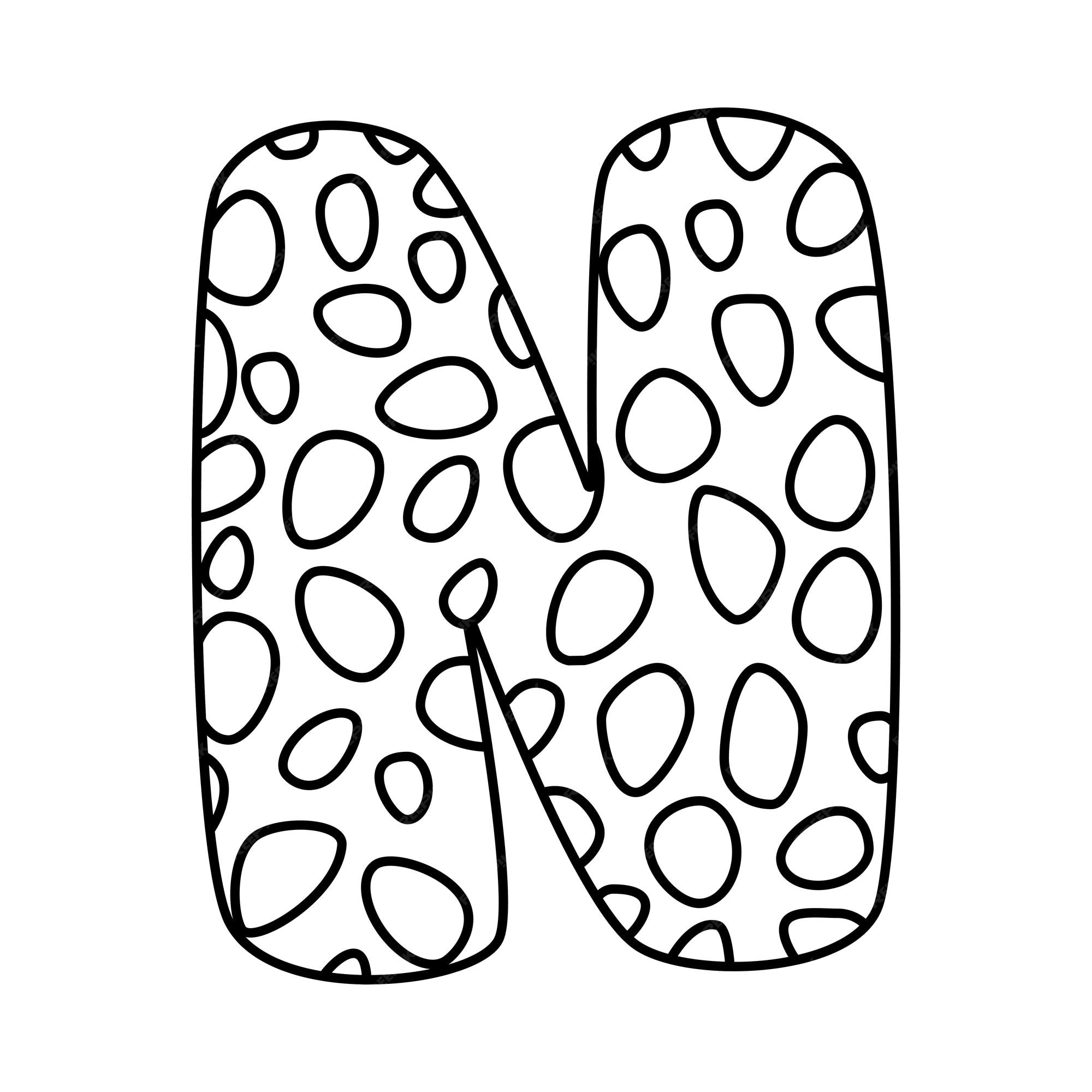 Premium vector alphabet coloring page book for children hand drawn vector alphabet letters sign doodle font set vector illustration