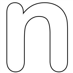 Letter n coloring pages for kids