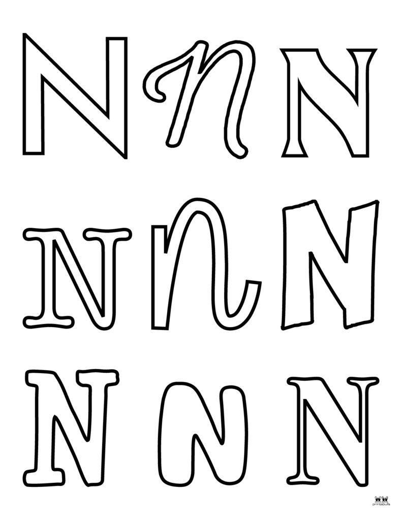Letter n worksheets