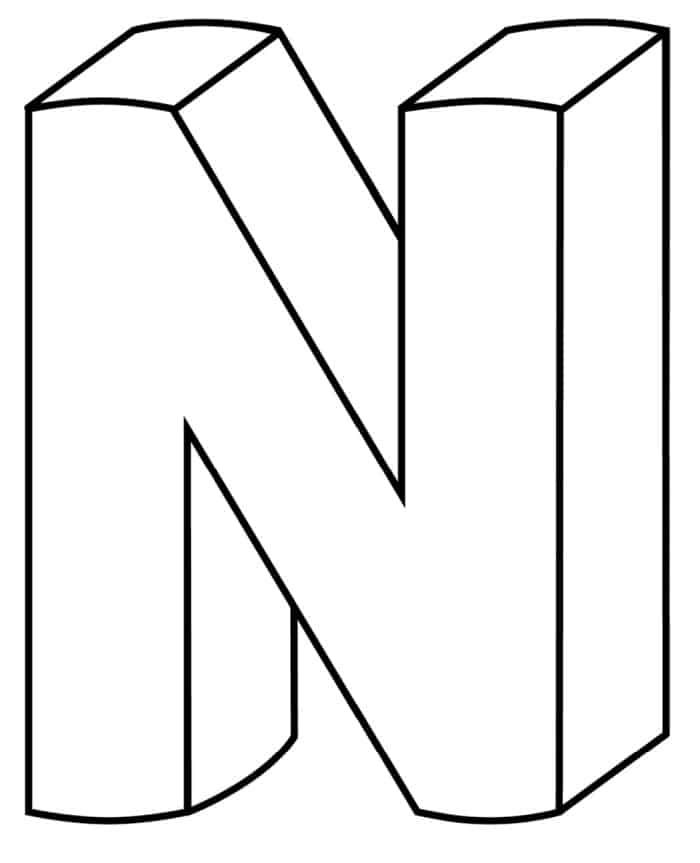 Printable d bubble letter n bubble letters lettering easy doodles drawings