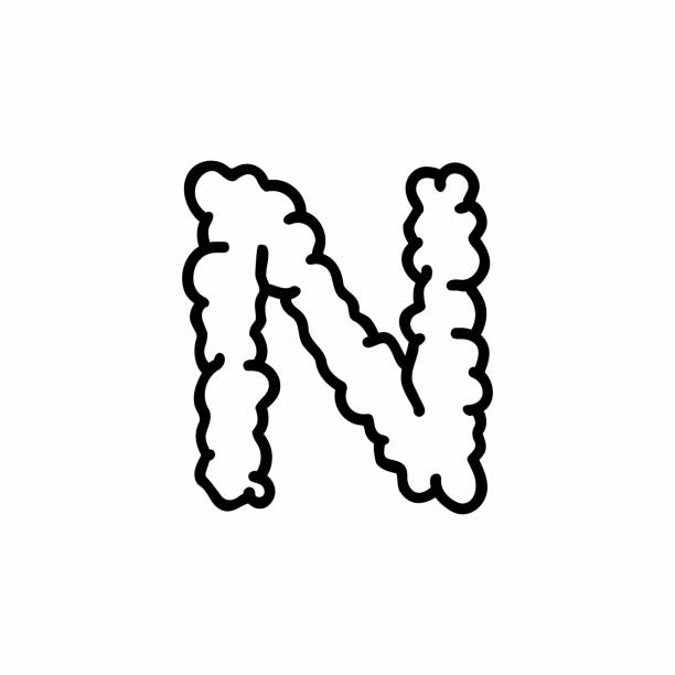 Cloud vector logo letter illustration n stock illustration