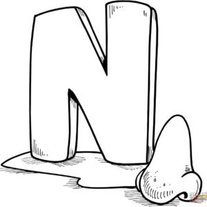 Letter n coloring pages printable for free download