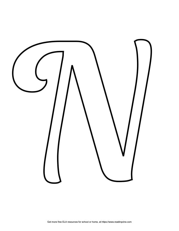 Fancy capital bubble letter n image