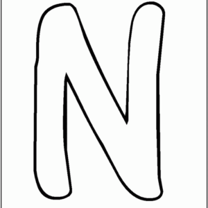Letter n coloring pages printable for free download