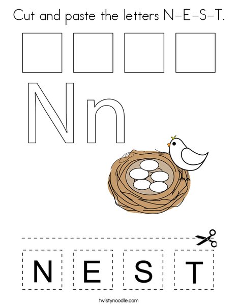 Cut and paste the letters n
