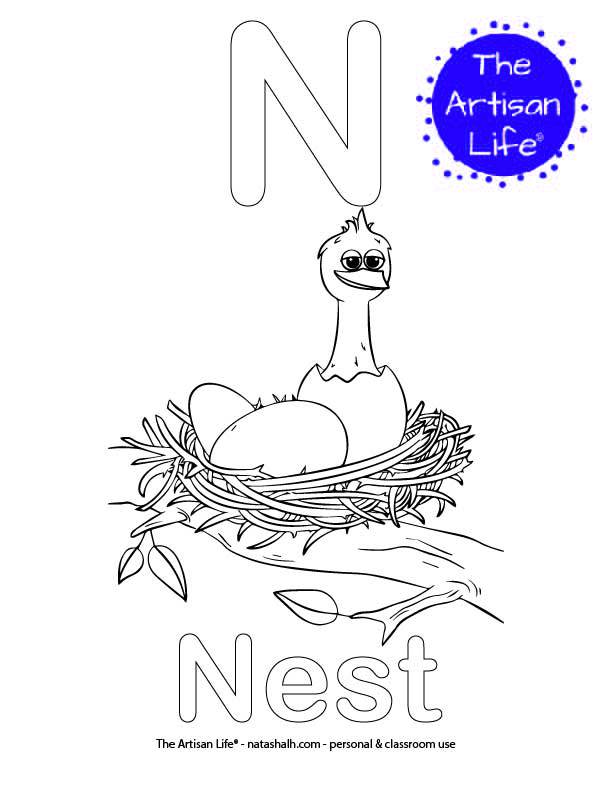 Free printable alphabet coloring pages no
