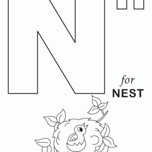 Letter n coloring pages printable for free download