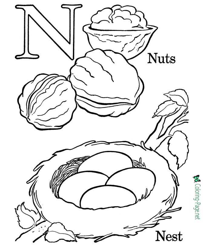 Alphabet coloring pages