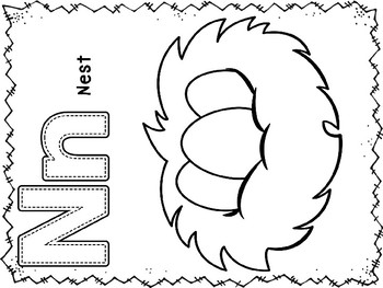 Letter n craft and color sheet by jannysue tpt