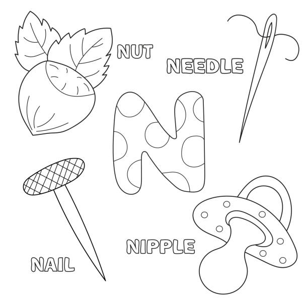 Letter n worksheet stock photos pictures royalty