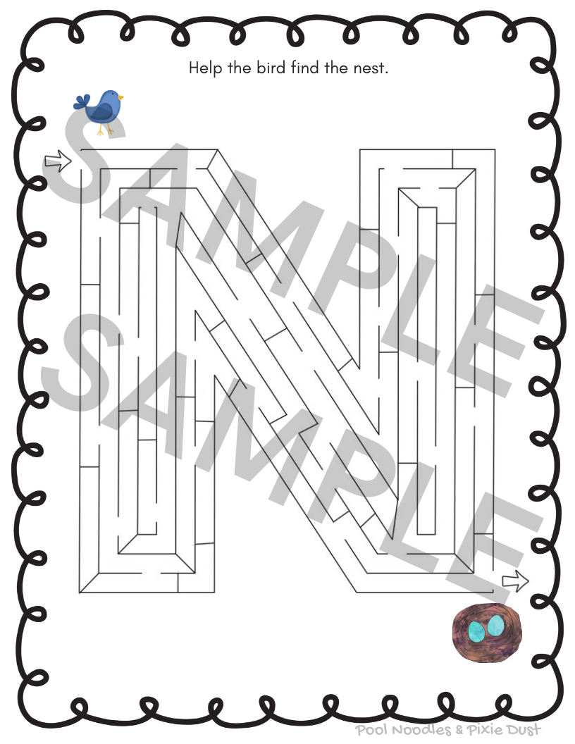 Letter n notebook
