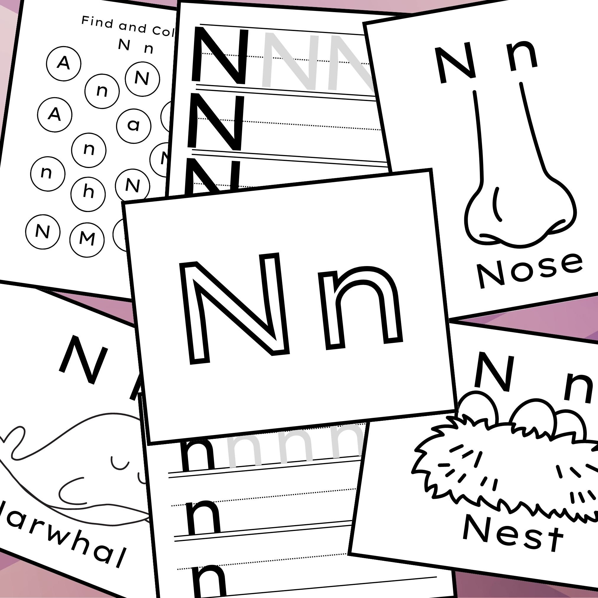 Letter n worksheets alphabet worksheets preschool worksheets homeschool worksheet letter worksheet early literacy worksheet